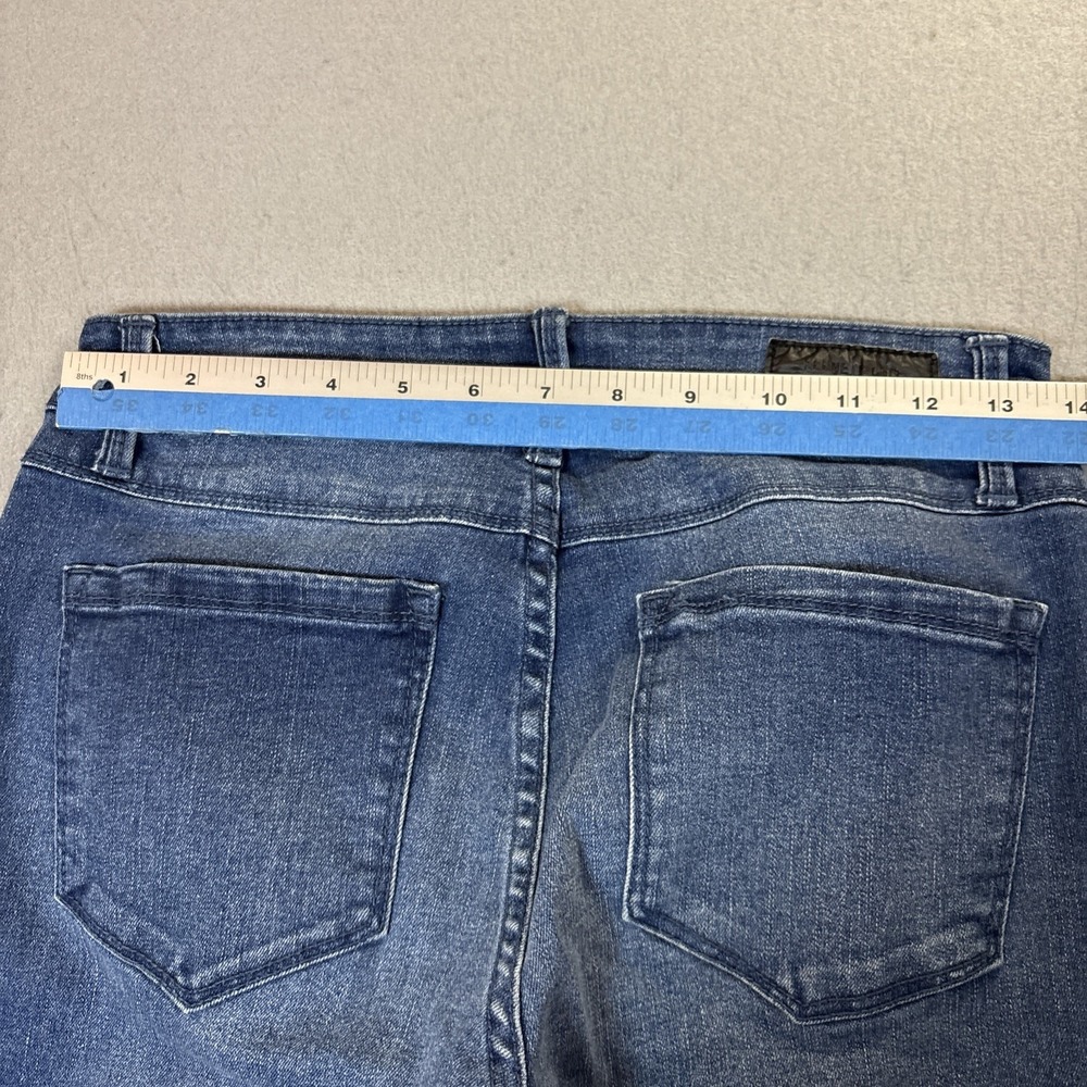 Kenneth Cole New York Jess Skinny Jeans Womens SZ 4 Blue Medium Raw Hem Stretch - Picture 8 of 11